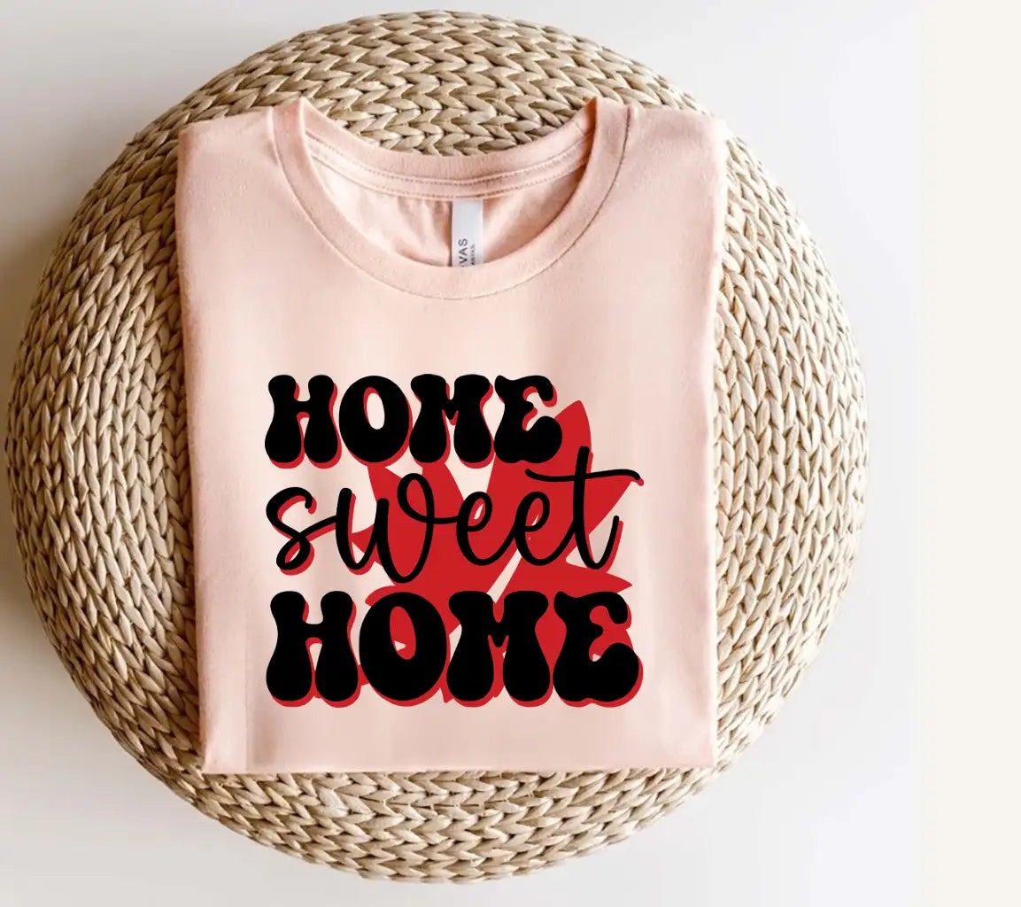 Black & Red Home Sweet Home SVG for Canada Day SVG