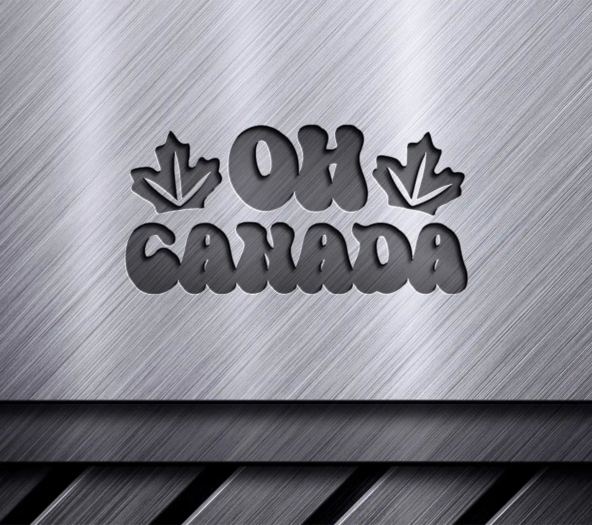 Canada Day Oh Canada SVG - Black & Red Design SVG