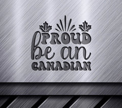 Canadian Pride Design SVG - Red & Black Proud Be An Canadian SVG