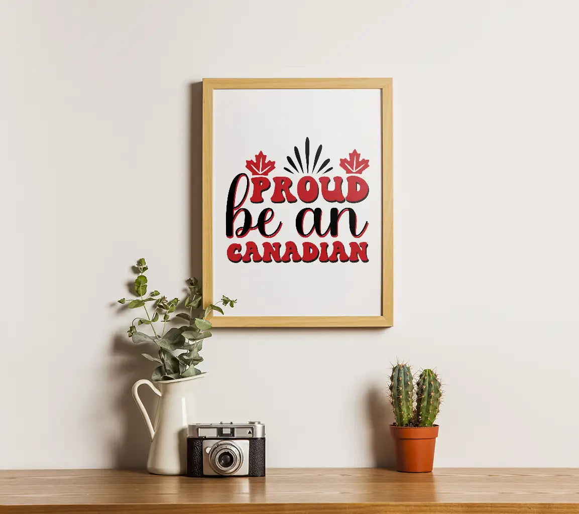 Canadian Pride Design SVG - Red & Black Proud Be An Canadian SVG