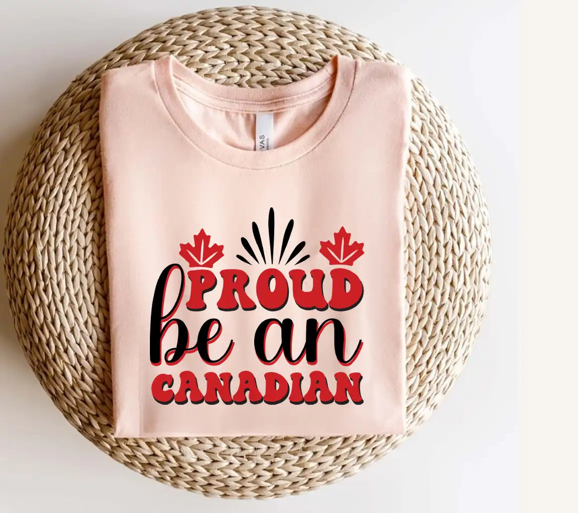 Canadian Pride Design SVG - Red & Black Proud Be An Canadian SVG