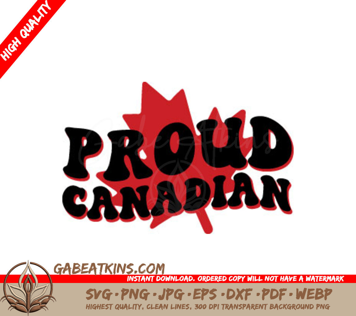 Canadian Maple Leaf SVG - Proud Canada Day Design SVG