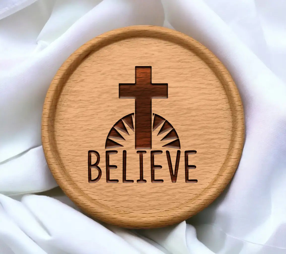 Christian Believe Cross Design SVG -  SVG