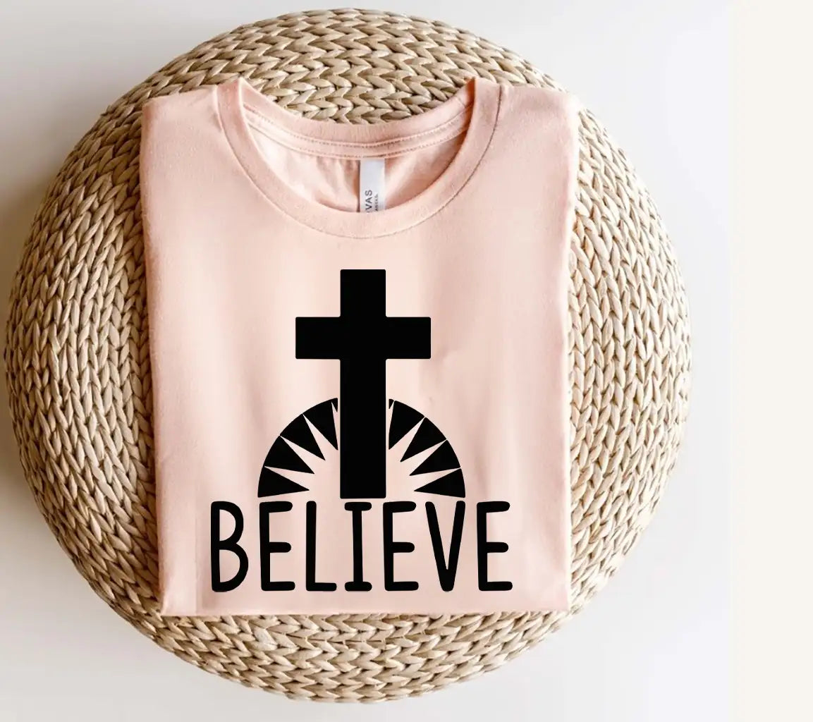 Christian Believe Cross Design SVG -  SVG