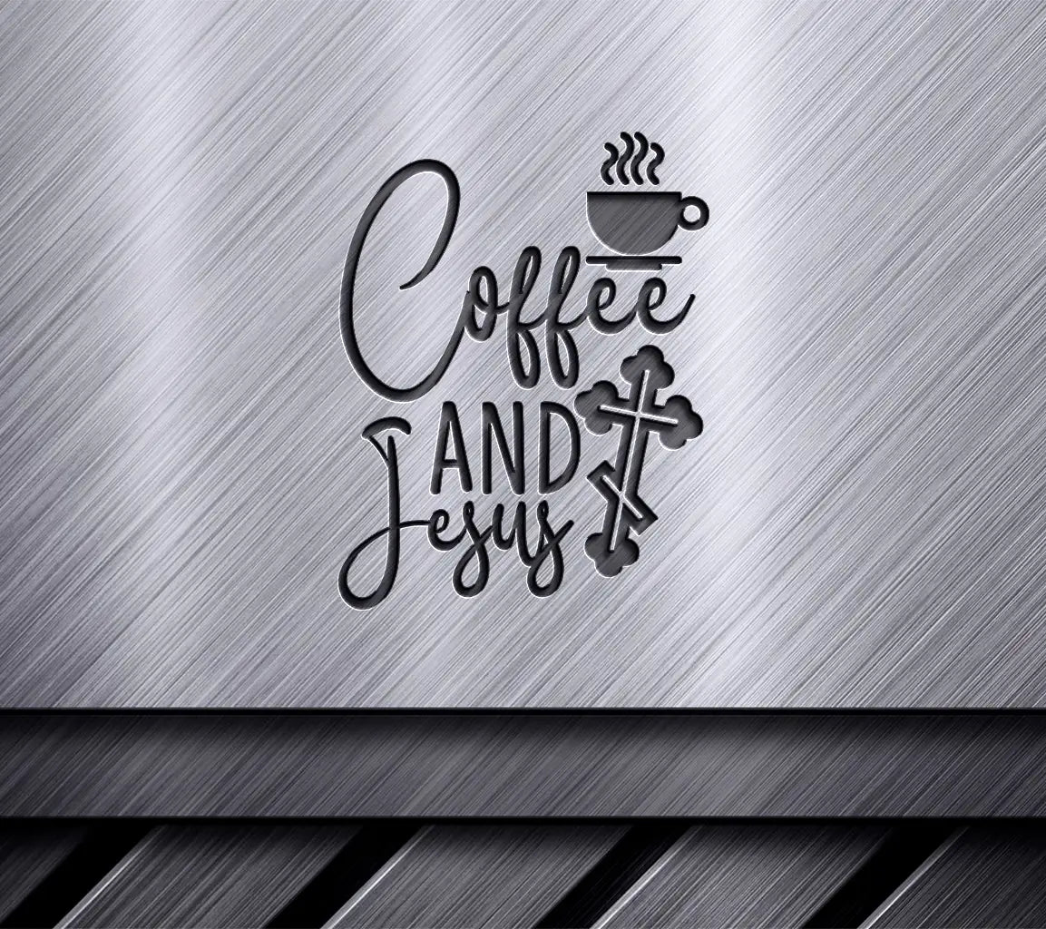 Coffee & Jesus SVG - Christian Coffee Cup & Cross Design SVG