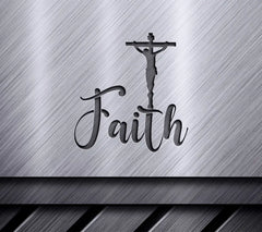 Christian Faith Silhouette SVG - Jesus on Cross Design SVG