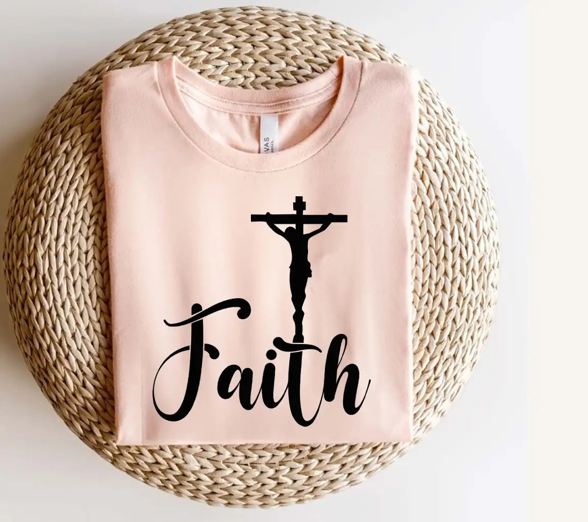 Christian Faith Silhouette SVG - Jesus on Cross Design SVG