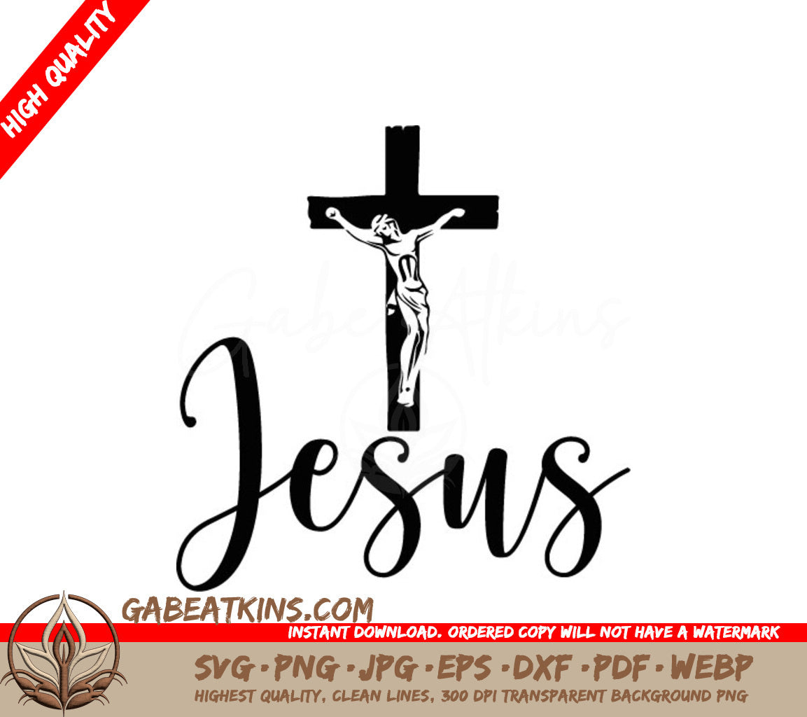 Christian Jesus On The Cross SVG Design SVG