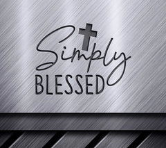 Simply Blessed Cross SVG -  Christian Design Design SVG