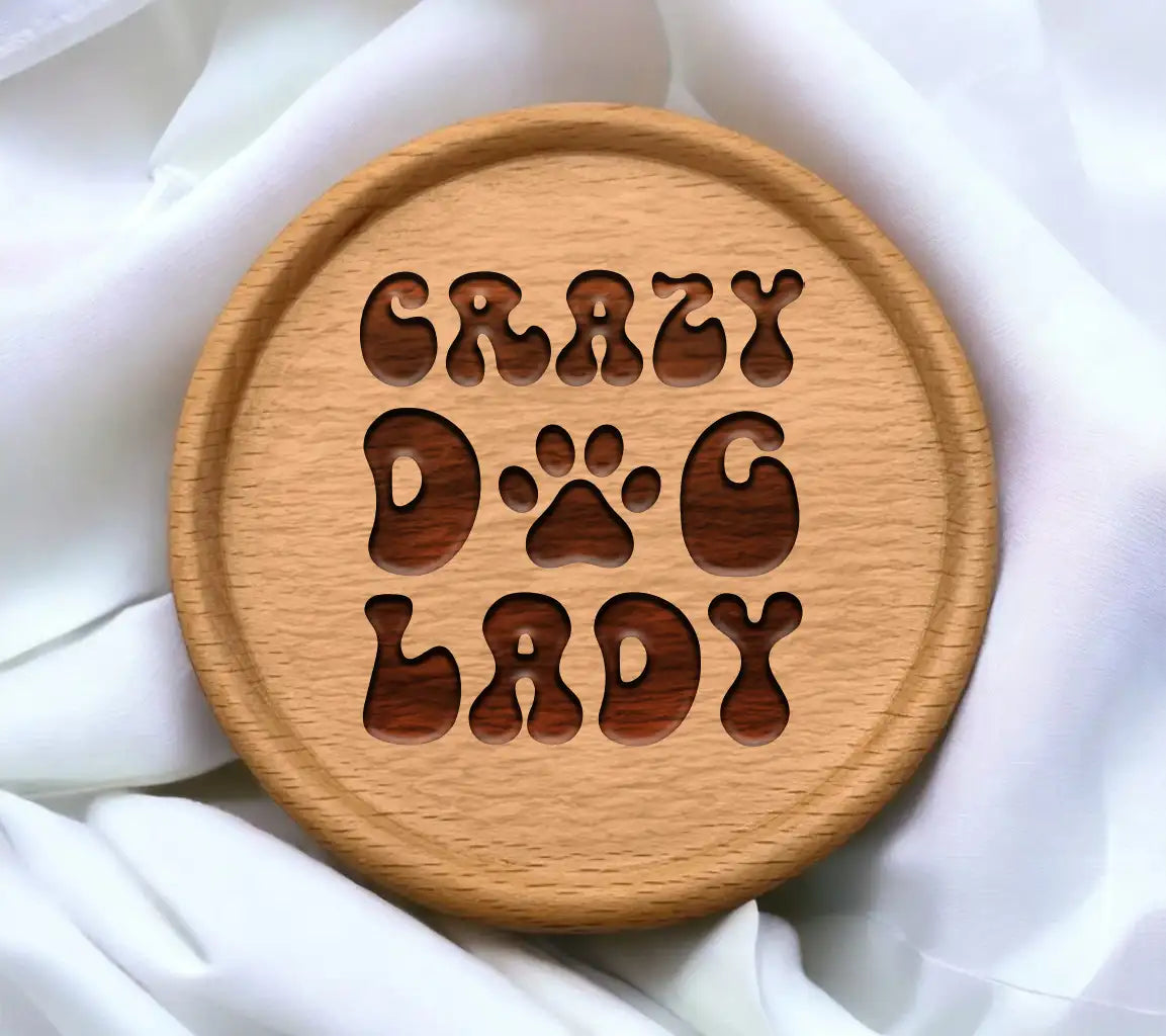 Crazy Dog Lady SVG -  Paw Print Design SVG