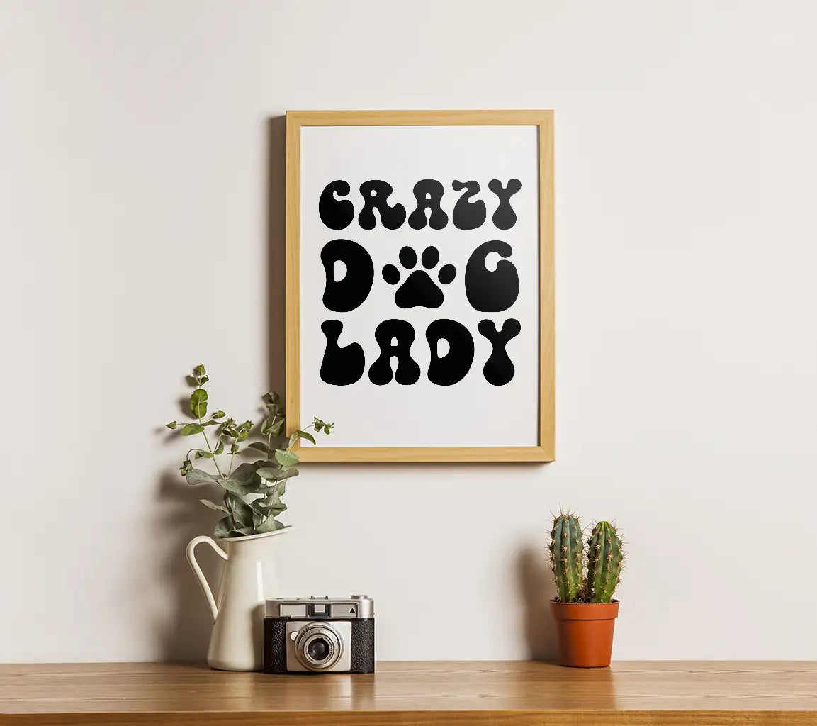 Crazy Dog Lady SVG -  Paw Print Design SVG