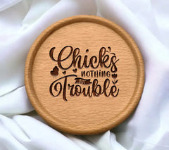 Chicks Nothing But Trouble Easter SVG Design SVG