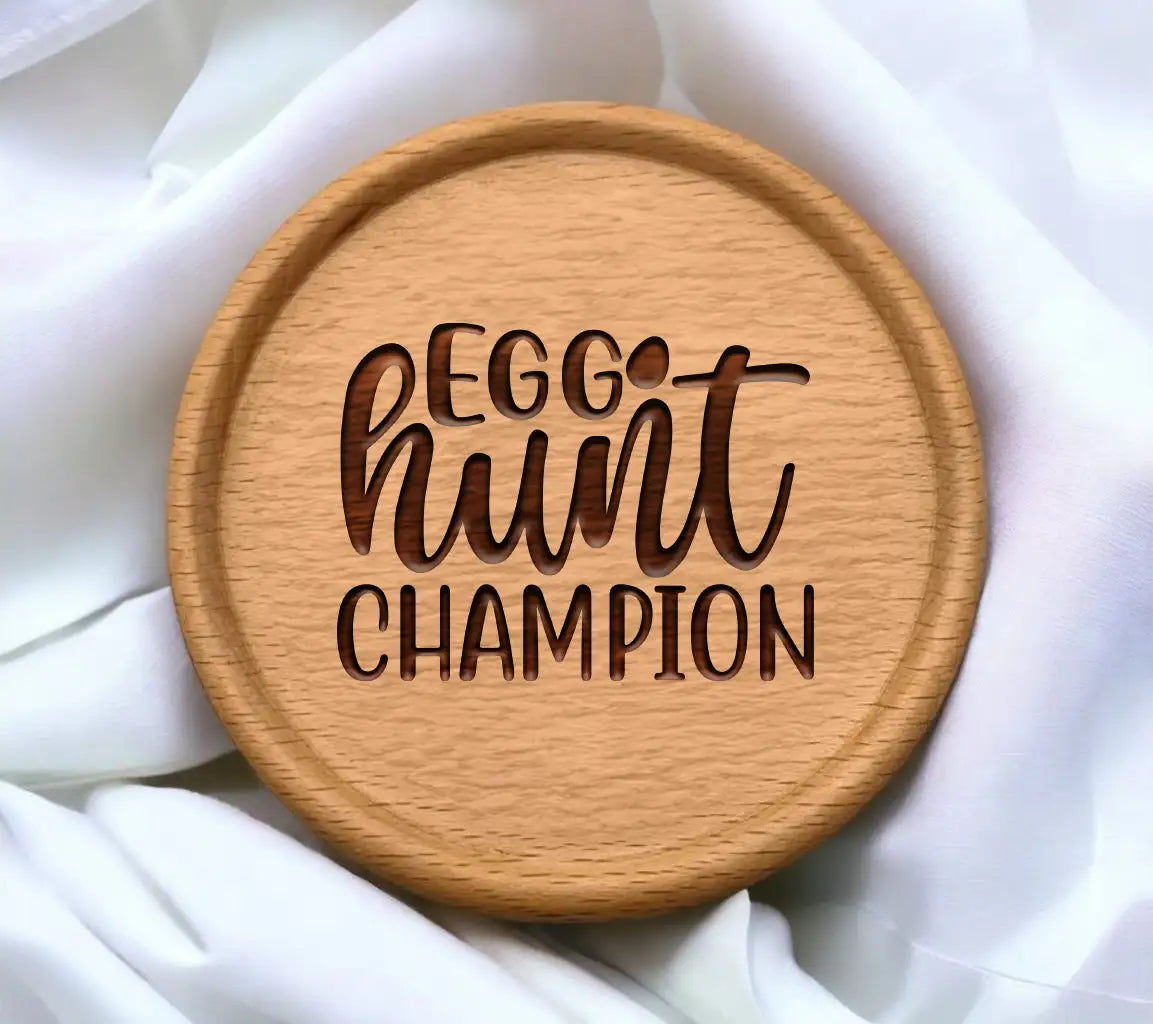 Pink Polka Dot Egg Hunt Champion SVG Design SVG