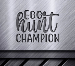 Pink Polka Dot Egg Hunt Champion SVG Design SVG