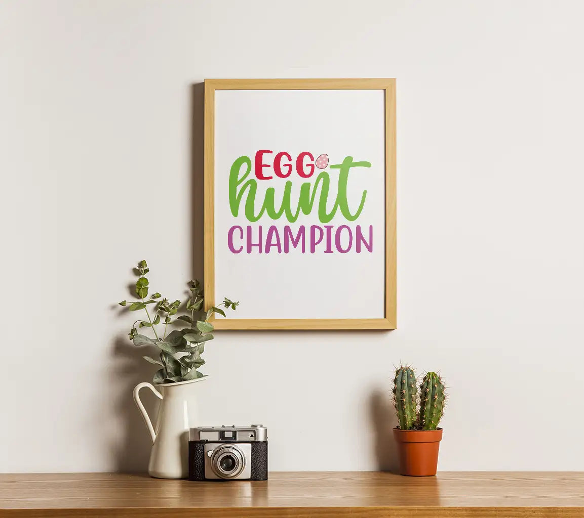 Pink Polka Dot Egg Hunt Champion SVG Design SVG