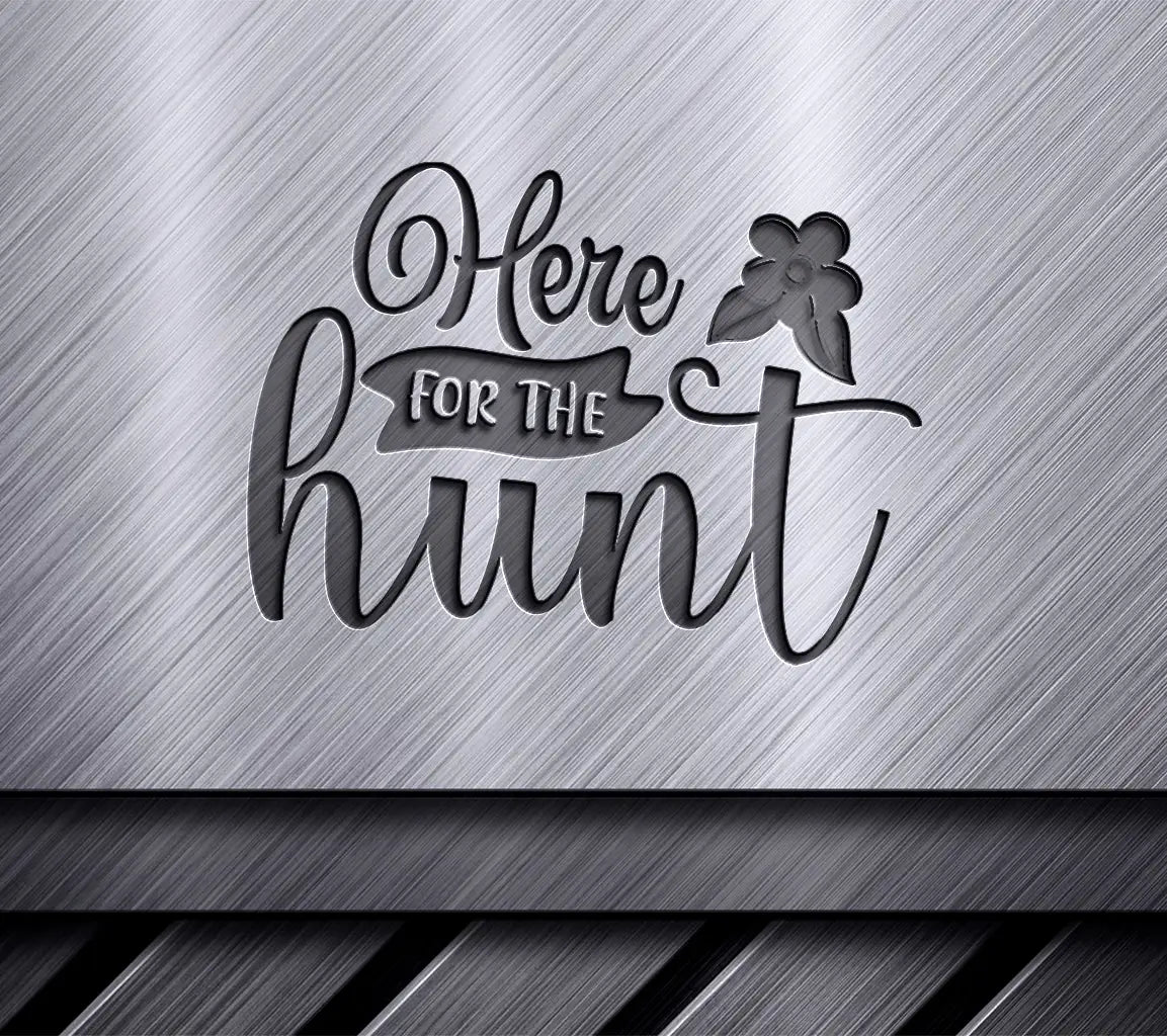 Here For The Hunt Easter Flower SVG Design SVG