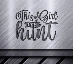 Pink & Green This Girl Can Hunt SVG - Easter Hunting Design SVG