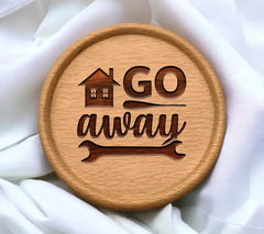 Go Away House & Wrench SVG Cut File - Home Decor Design SVG