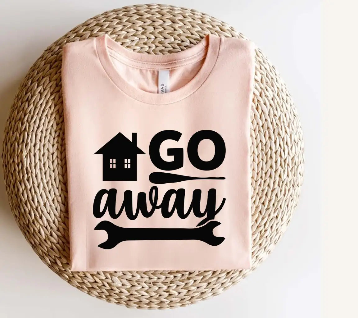 Go Away House & Wrench SVG Cut File - Home Decor Design SVG