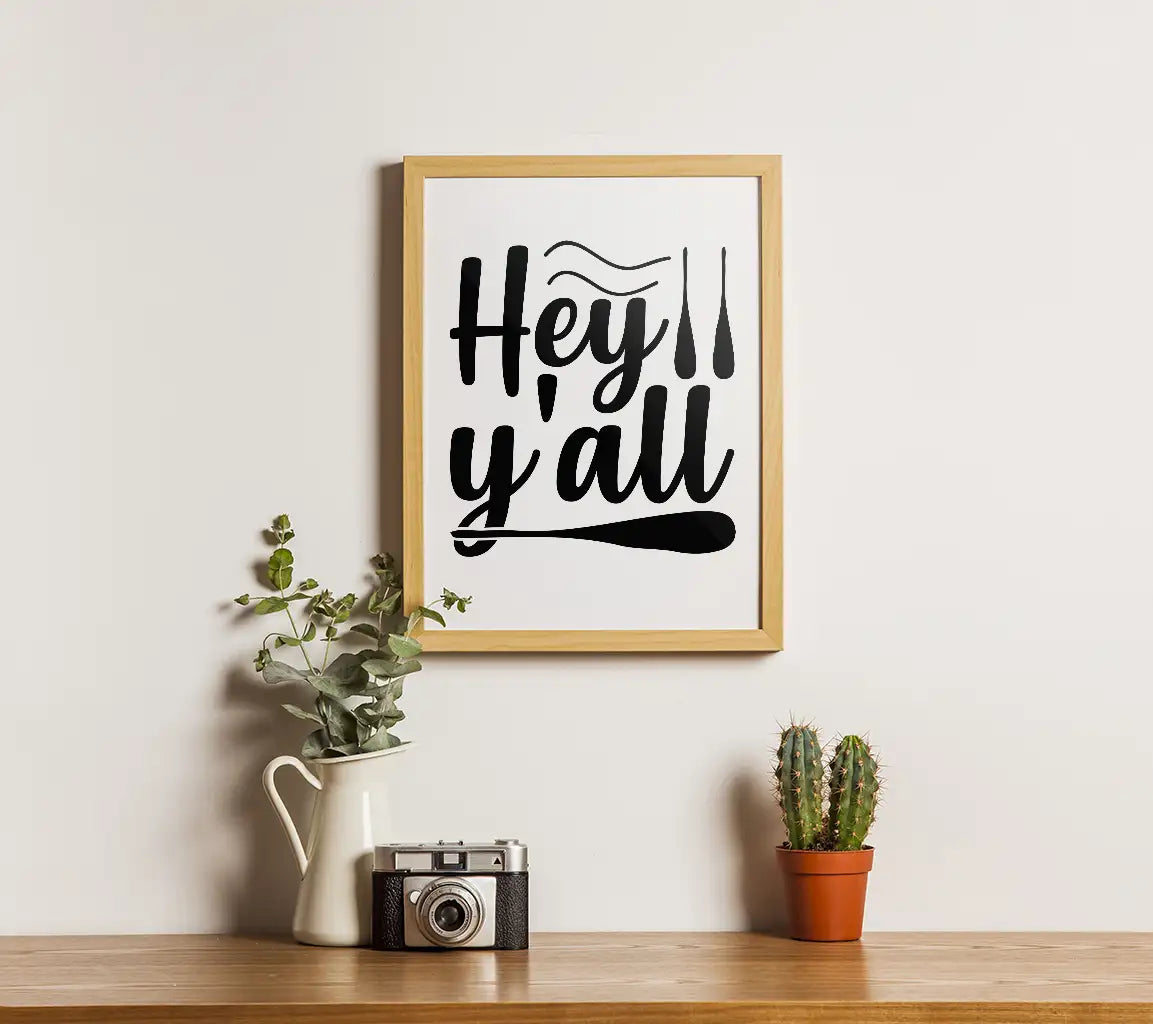 Hey Yall  SVG Sign - Home Decor SVG