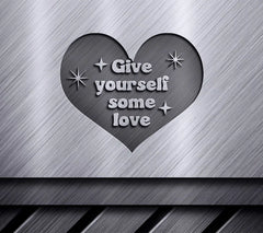 Black Heart Give Yourself Some Love SVG - Huge Aesthetic Design SVG