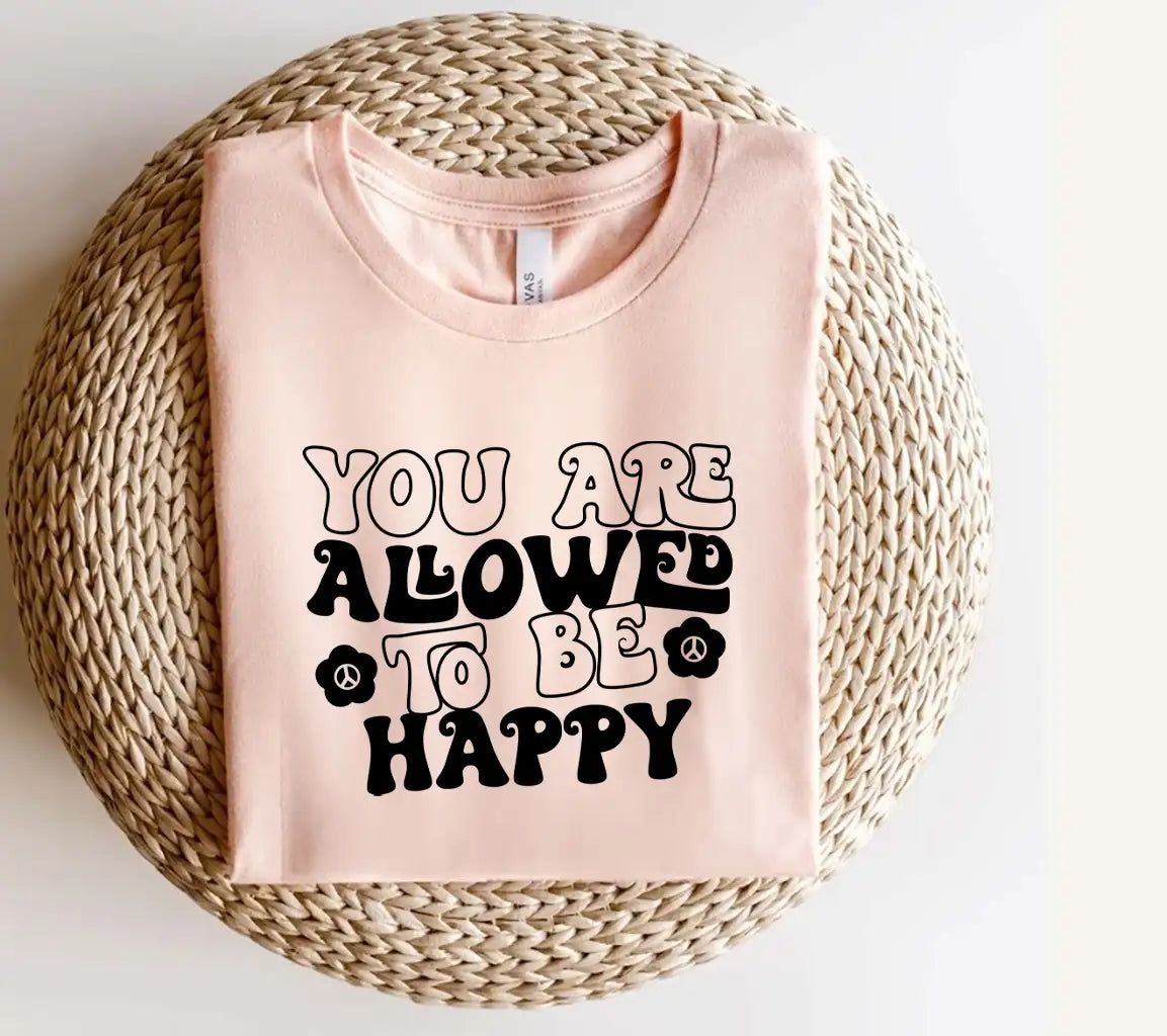 You Are Allowed To Be Happy  SVG Poster - Huge Aesthetic Design SVG