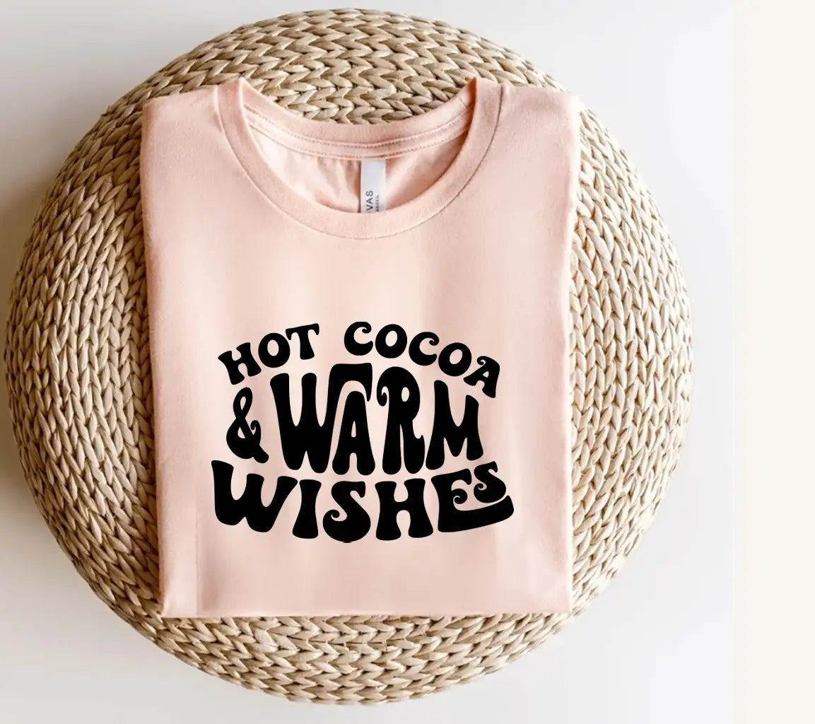 Hot Cocoa & Warm Wishes SVG Cut File - Huge Design SVG