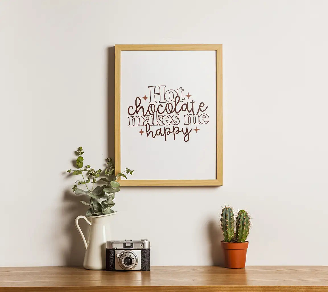 Hot Chocolate Makes Me Happy SVG Cut File SVG