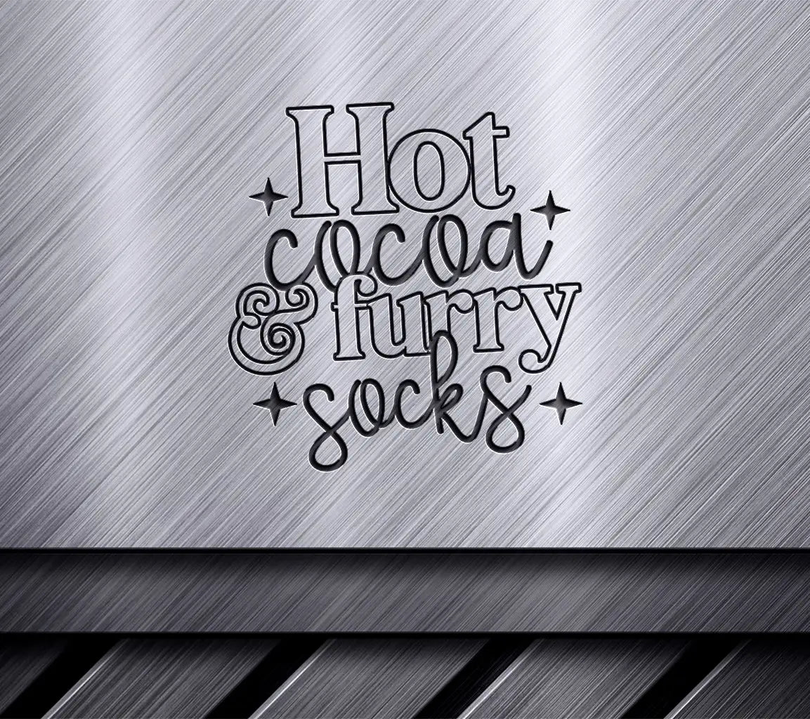 Hot Cocoa & Furry Socks SVG Design - Cozy Winter Cut File SVG