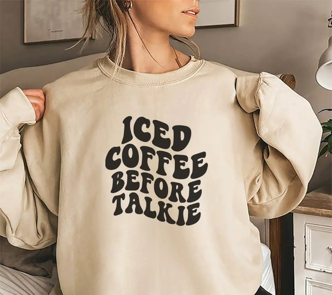 Iced Coffee Before Talkie SVG Cut File - Huge Design SVG