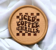  Checkered Iced Coffee Thrills SVG SVG