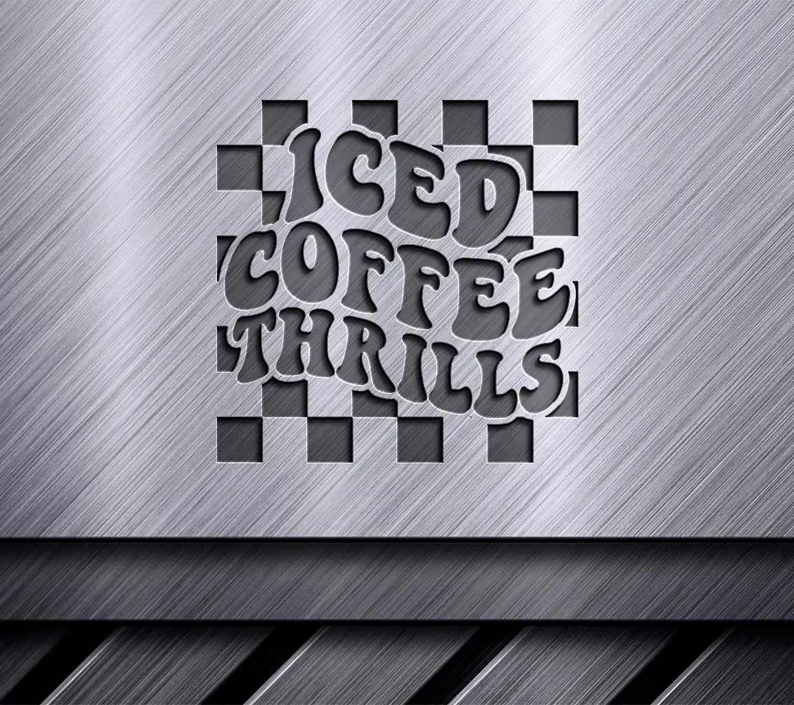  Checkered Iced Coffee Thrills SVG SVG