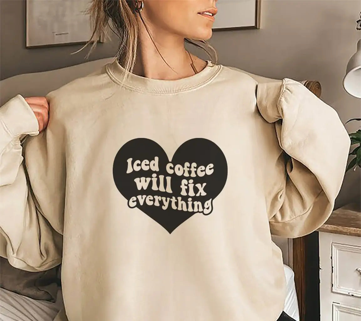 Iced Coffee Will Fix Everything SVG - Huge Poster Design SVG