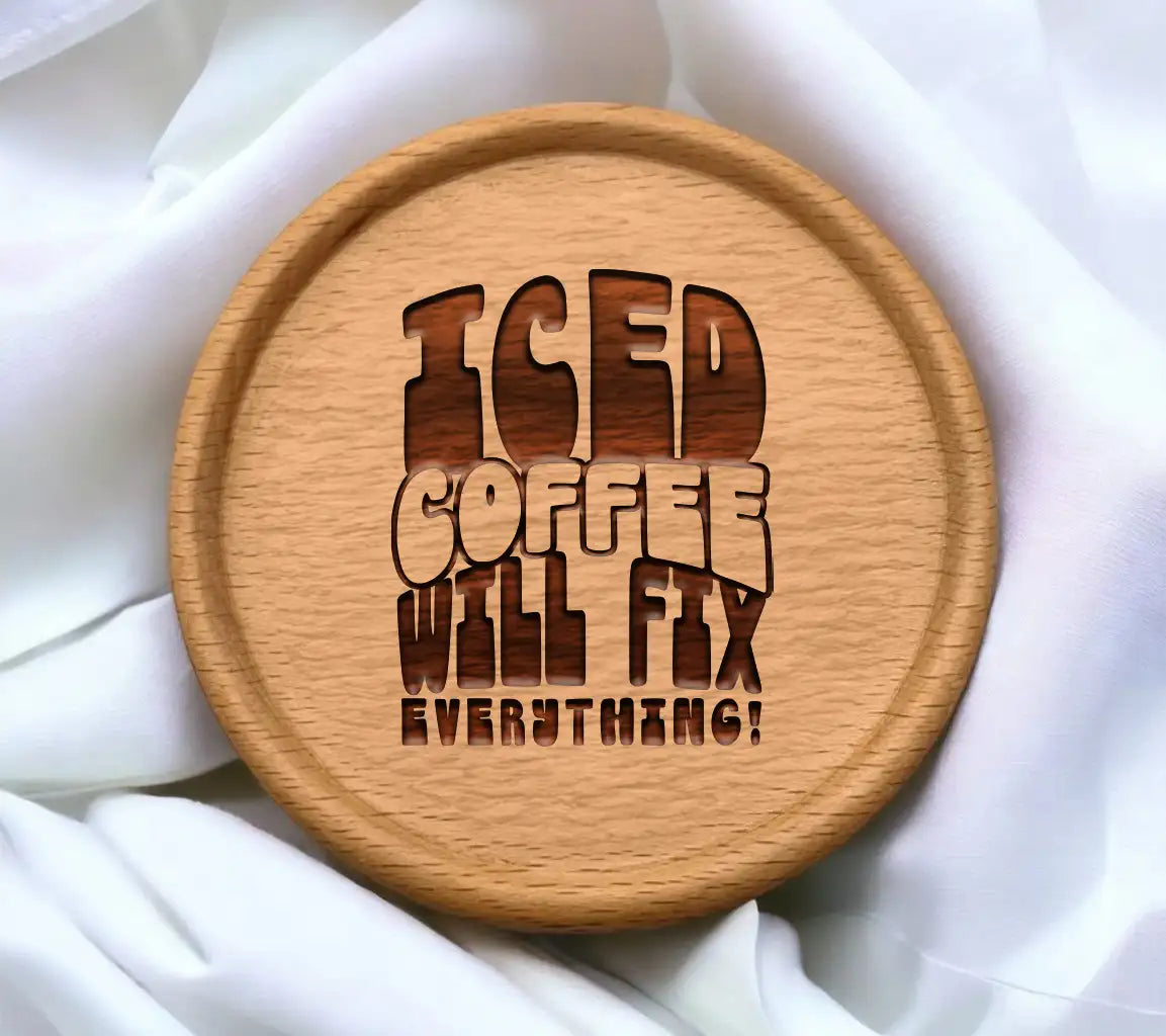 Iced Coffee Will Fix Everything SVG - Huge Poster Design SVG