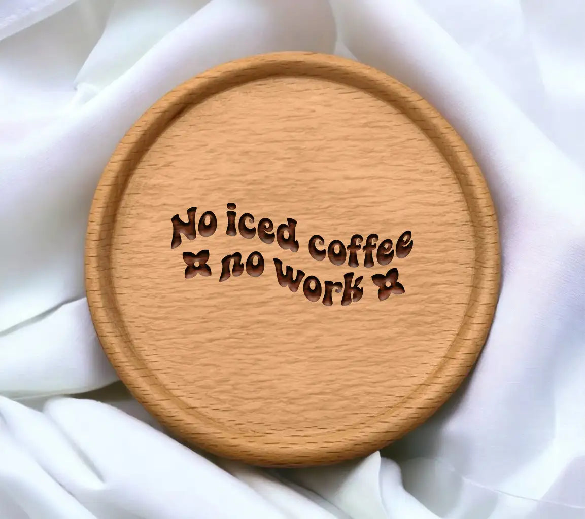 No Iced Coffee & No Work SVG Design - Funny Office Decor SVG