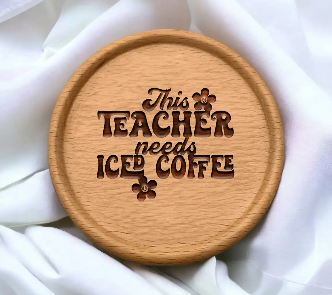 This Teacher Needs Iced Coffee SVG Cut File SVG