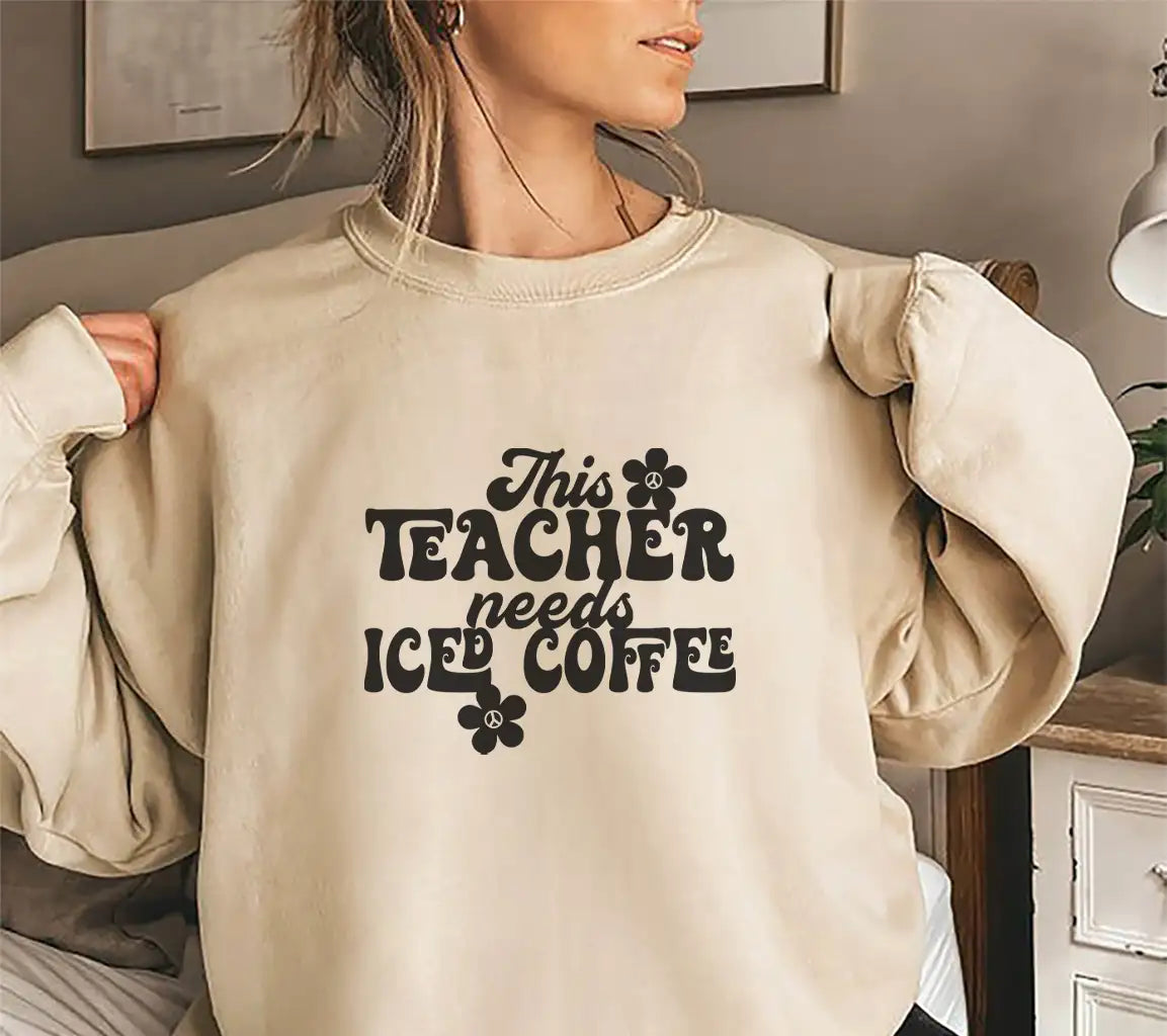 This Teacher Needs Iced Coffee SVG Cut File SVG