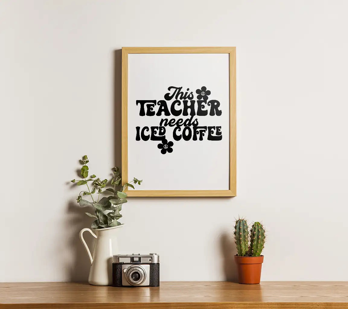 This Teacher Needs Iced Coffee SVG Cut File SVG