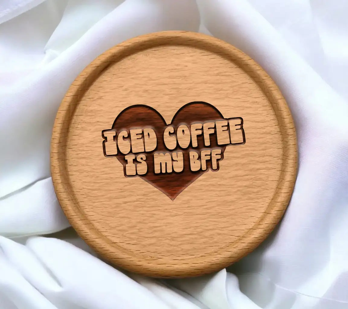 Huge Iced Coffee My BFF Heart SVG SVG