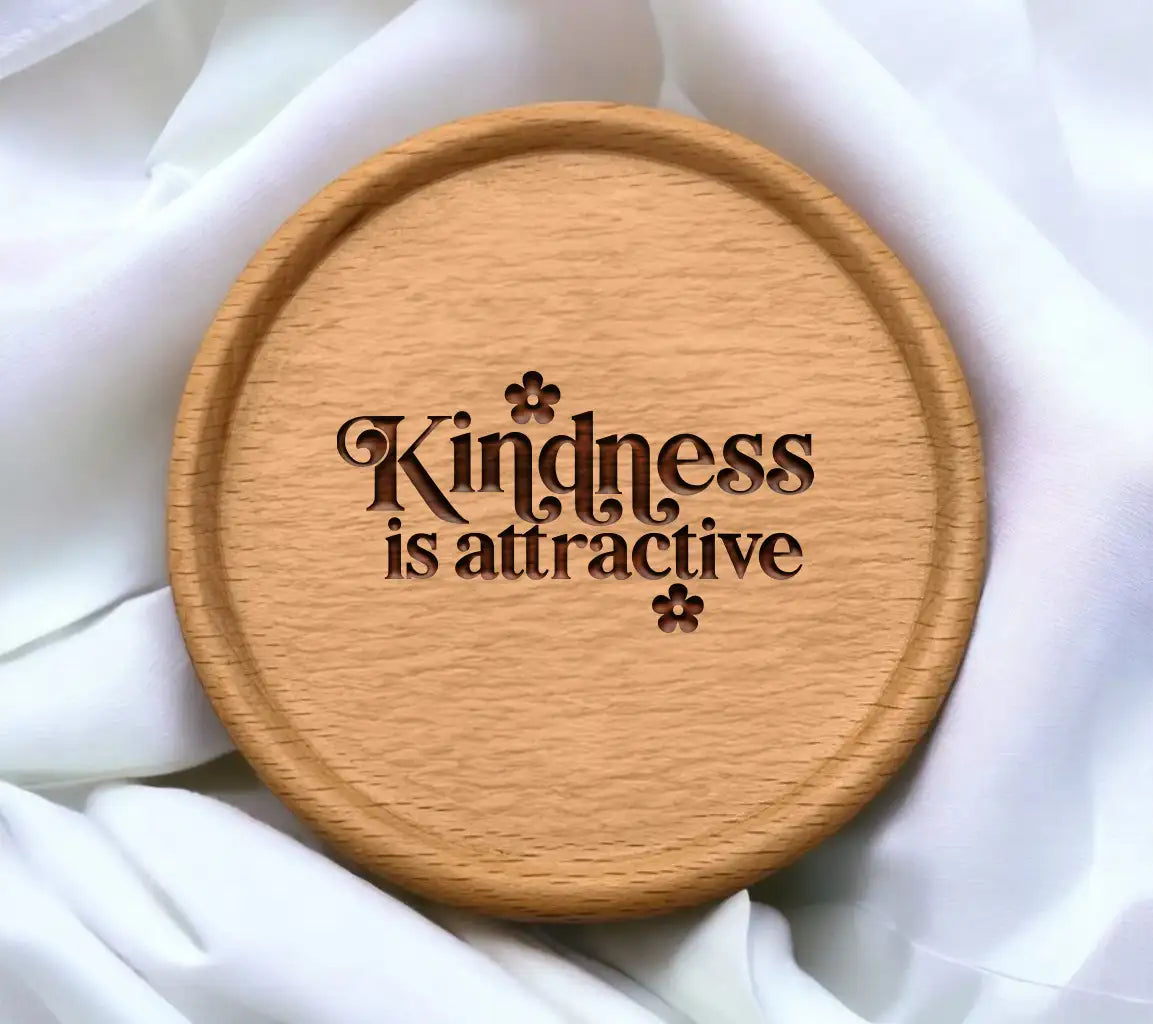 Kindness Is Attractive SVG with Flowers - Printable Sign Design SVG