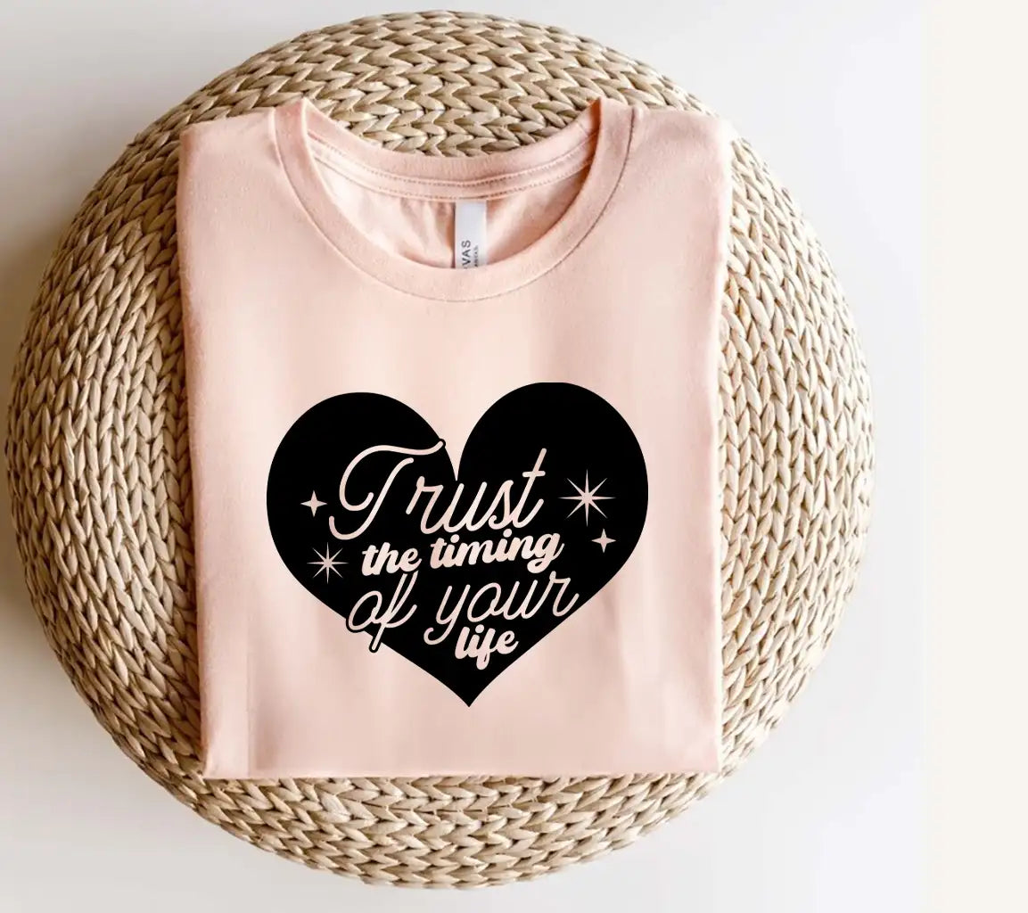 Trust the Timing of Your Life - Black Heart SVG SVG