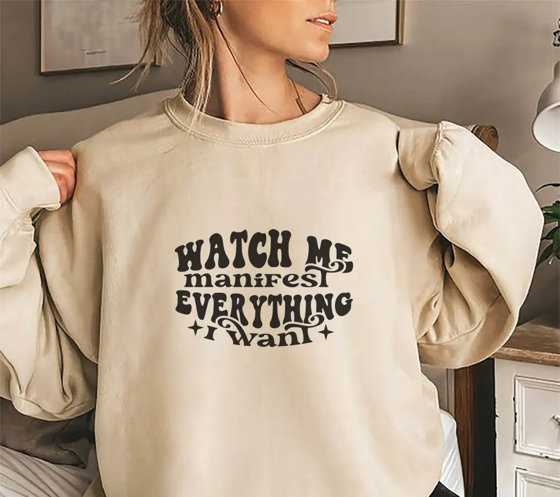 Watch Me Manifest Everything I Want - Law of Attraction SVG Poster SVG