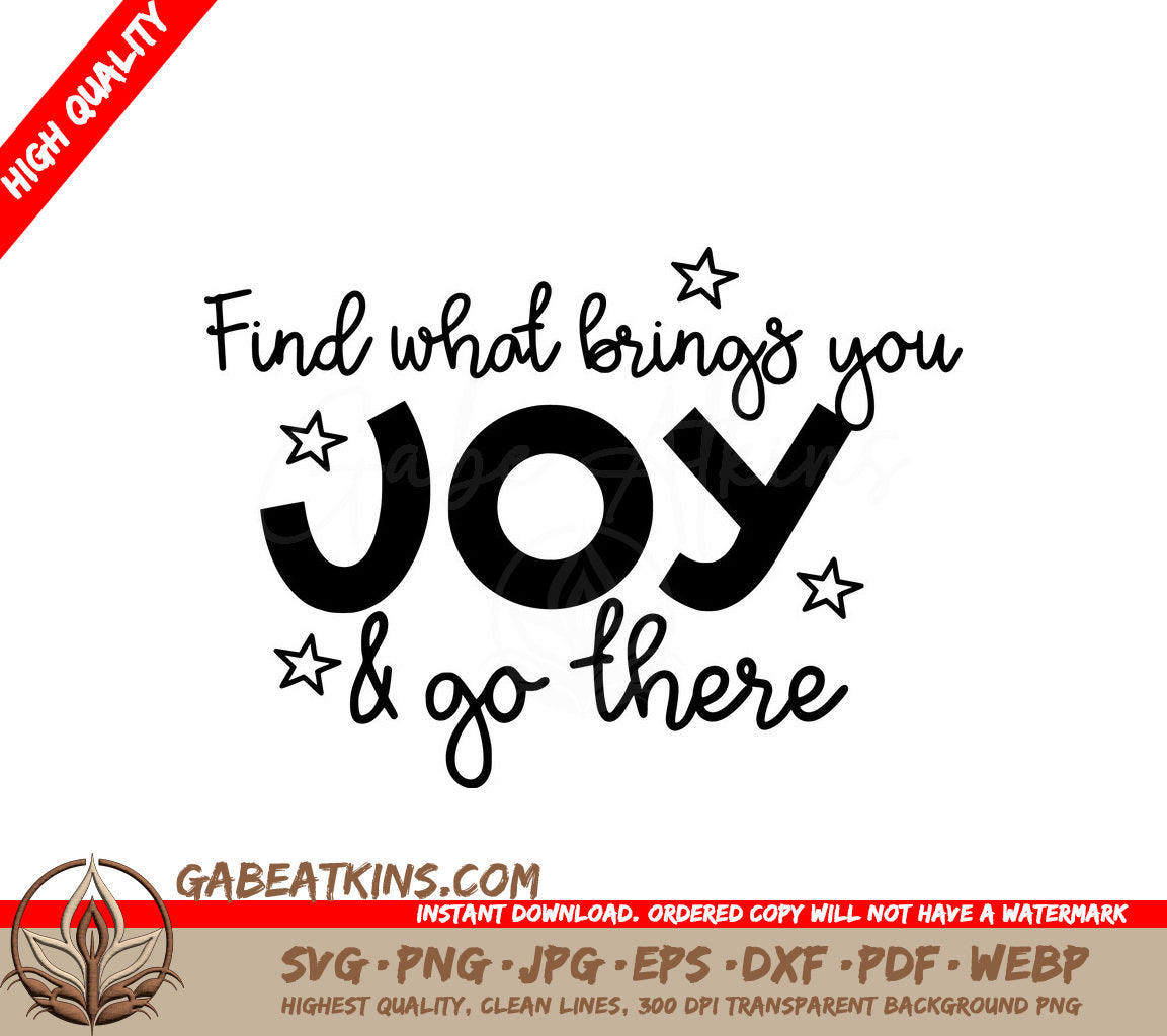 Find What Brings You Joy SVG - Mental Health Quote Design SVG