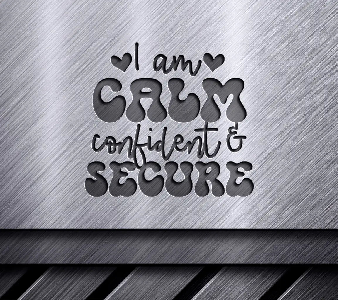 Calm, Confident, Secure SVG Poster - Mental Health Affirmation Design SVG