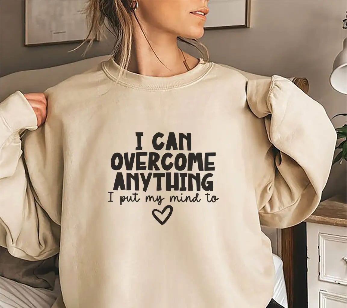 I Can Overcome Anything SVG - Motivational Quote Design SVG