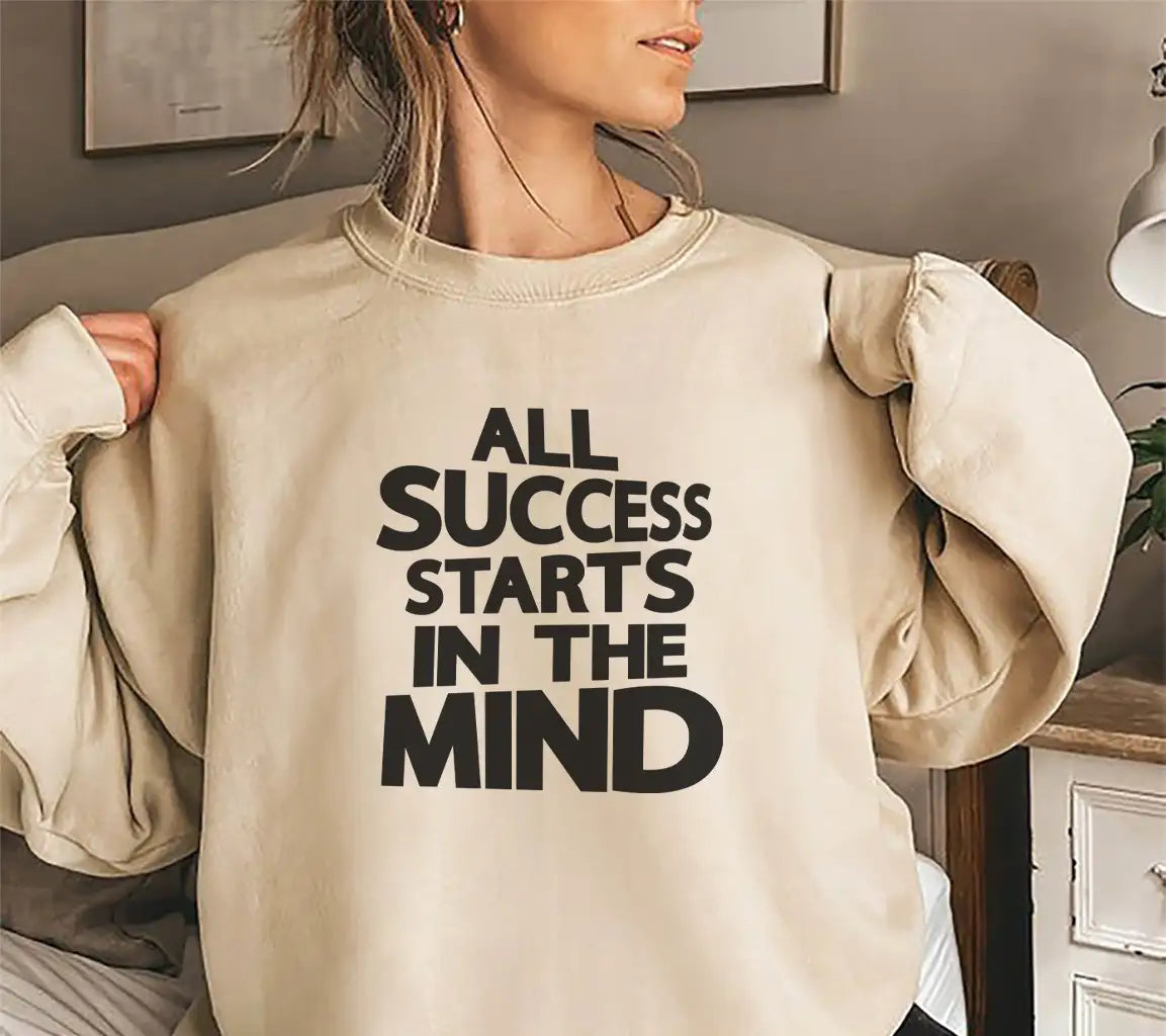 All Success Starts In The Mind - Motivational SVG Design SVG