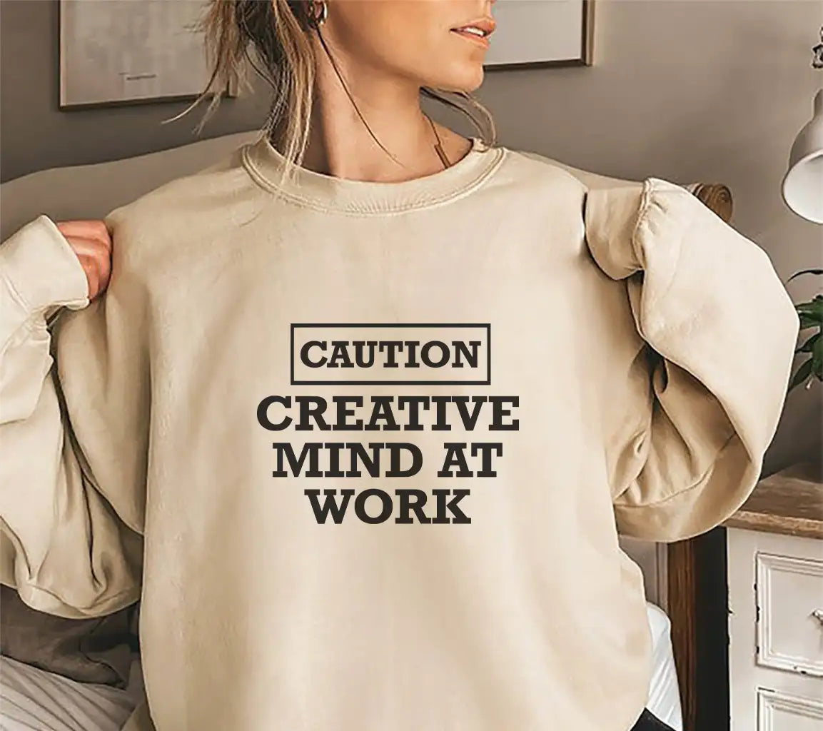 Caution Creative Mind at Work SVG Design for Mugs SVG