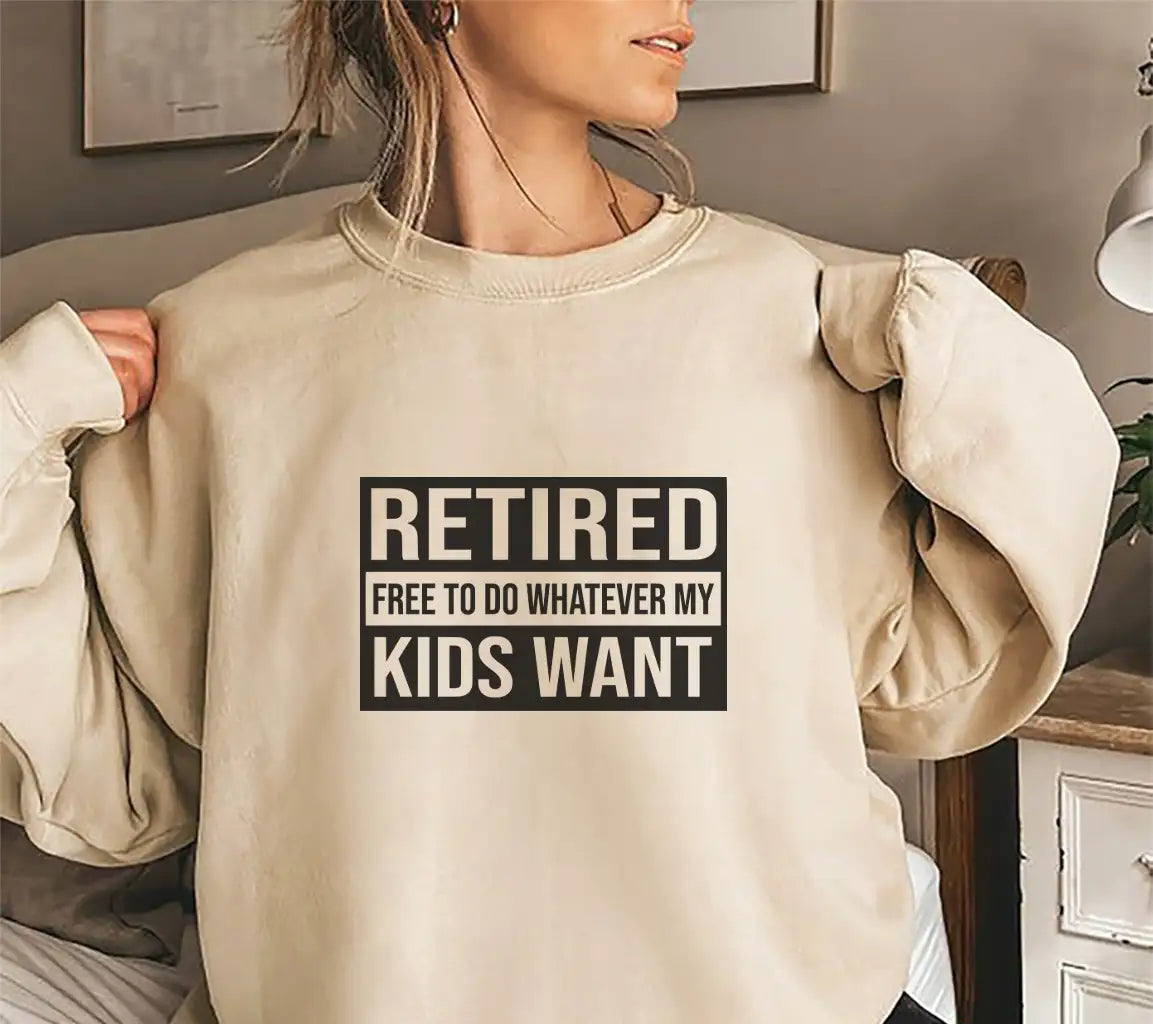 Retired & Free To Do Whatever My Kids Want SVG SVG