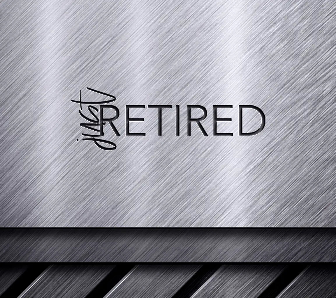 Retired Word SVG - White Background - Huge Retirement Design SVG