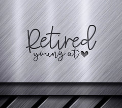 Retired Word SVG - White Background - Huge Design SVG